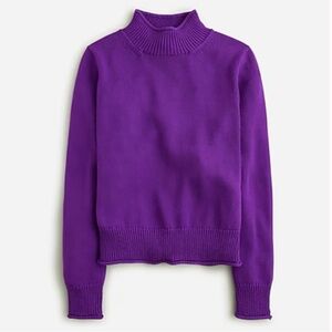 J. Crew Viral Rollneck Sweater in Purple XXL